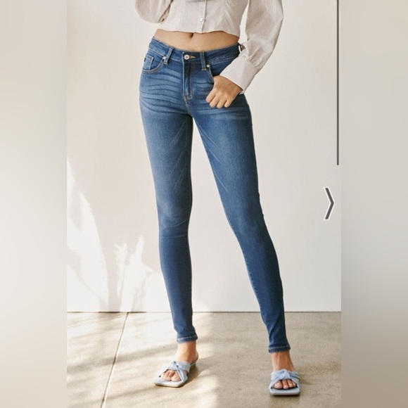 KanCan Denim - KanCan Mid Rise Dark Stretchy Skinny Jean(KC9196M) Size 11/29